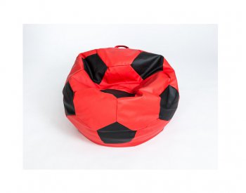Кресло-мешок Мяч большой Экокожа красно-черное в Тавде - tavda.mebel-74.com | фото