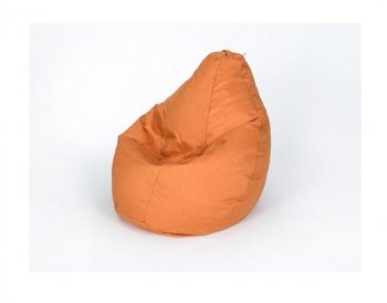 Кресло-мешок Груша велюр оранжевое малое в Тавде - tavda.mebel-74.com | фото