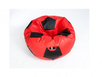 Кресло-мешок Мяч большой Экокожа красно-черное в Тавде - tavda.mebel-74.com | фото