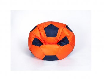 Кресло-мешок Мяч малый оранжево-черное в Тавде - tavda.mebel-74.com | фото
