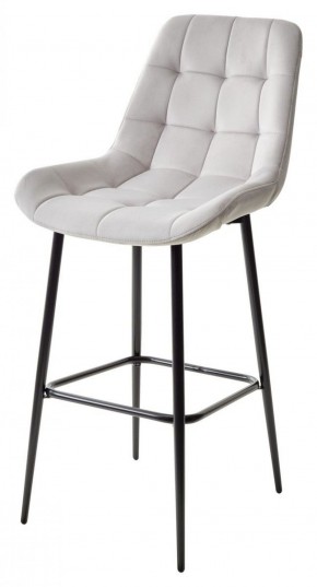 Барный стул ХОФМАН, цвет H-09 Светло-серый, велюр / черный каркас М-City в Тавде - tavda.mebel-74.com | фото