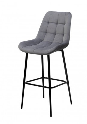 Барный стул ХОФМАН, цвет H-14 Серый, велюр / черный каркас М-City в Тавде - tavda.mebel-74.com | фото