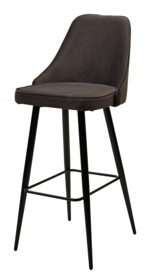 Барный стул NEPAL-BAR ГРАФИТ #14, велюр/ черный каркас (H=78cm) М-City в Тавде - tavda.mebel-74.com | фото