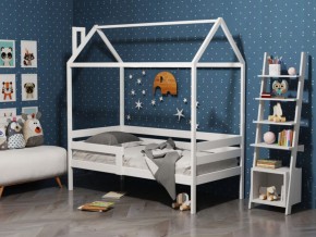Детская кровать-домик из массива березы Соня-6 (Белый/Лак) в Тавде - tavda.mebel-74.com | фото