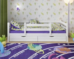 Детская кровать из массива березы Соня-5 (Белый/Лак) в Тавде - tavda.mebel-74.com | фото