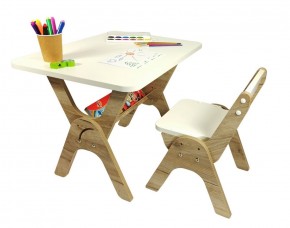 Детский растущий стол-парта и стул Я САМ "Умка" (Дуб/Серый) в Тавде - tavda.mebel-74.com | фото