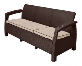 Диван Yalta Premium Sofa 3 Set (Ялта) шоколадный (+подушки под спину) в Тавде - tavda.mebel-74.com | фото