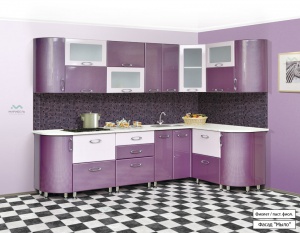 Кухонный гарнитур Ника-1 Мыло 2700*1500 в Тавде - tavda.mebel-74.com | фото