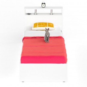 Камелия Кровать 0900, цвет белый, ШхГхВ 93,5х217х78,2 см., сп.м. 900х2000 мм., без матраса, основание есть в Тавде - tavda.mebel-74.com | фото