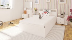 Камелия Кровать 1200, цвет белый, ШхГхВ 123,5х217х78,2 см., сп.м. 1200х2000 мм., без матраса, основание есть в Тавде - tavda.mebel-74.com | фото