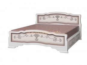 КАРИНА-6 Кровать из массива 1800 (Дуб молочный) с 2-мя ящиками в Тавде - tavda.mebel-74.com | фото