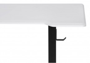 Компьютерный стол Маркос с механизмом подъема 140х80х75 белая шагрень / черный в Тавде - tavda.mebel-74.com | фото