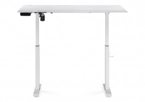 Компьютерный стол Маркос с механизмом подъема 140х80х75 белый / шагрень белая в Тавде - tavda.mebel-74.com | фото