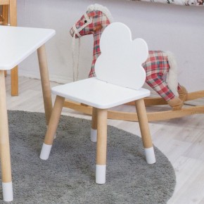 Комплект детской мебели стол и два стула Облачко (Белый/Белый/Береза) в Тавде - tavda.mebel-74.com | фото
