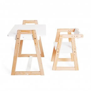 Комплект детской мебели стол и  два стула Я САМ "Лофт-Дуо" (Белый) в Тавде - tavda.mebel-74.com | фото