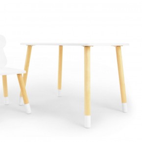 Комплект детской мебели стол и стул Корона (Белый/Белый/Береза) в Тавде - tavda.mebel-74.com | фото