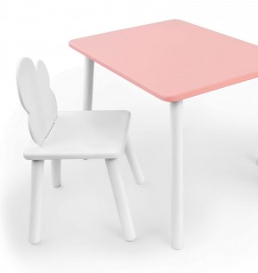 Комплект детской мебели стол и стул Облачко (Розывый/Белый/Белый) в Тавде - tavda.mebel-74.com | фото