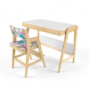 Комплект растущий стол и стул с чехлом 38 попугаев «Вуди» (Белый, Без покрытия, Мечта) в Тавде - tavda.mebel-74.com | фото