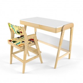 Комплект растущий стол и стул с чехлом 38 попугаев «Вуди» (Белый, Без покрытия, Монстры) в Тавде - tavda.mebel-74.com | фото