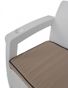 Комплект уличной мебели Yalta Premium Terrace Set (Ялта) белый (+подушки под спину) в Тавде - tavda.mebel-74.com | фото