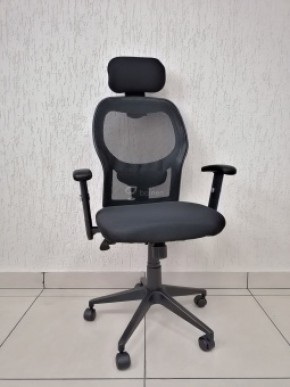 Кресло Barneo K-128 для персонала (черная ткань черная сетка) в Тавде - tavda.mebel-74.com | фото