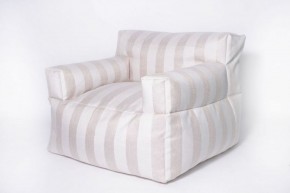 Кресло бескаркасное Уют полоса (Молочный) в Тавде - tavda.mebel-74.com | фото