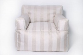 Кресло бескаркасное Уют полоса (Молочный) в Тавде - tavda.mebel-74.com | фото