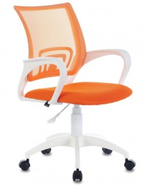 Кресло BRABIX "Fly MG-396W", пластик белый, сетка, оранжевое, 532401, MG-396W_532401 в Тавде - tavda.mebel-74.com | фото