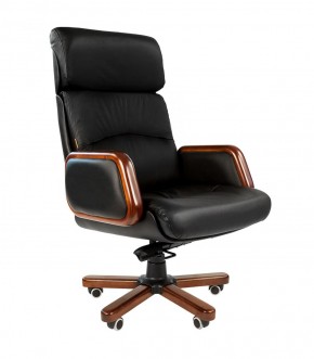 Кресло для руководителя CHAIRMAN 417 (Натуральная кожа) Черное в Тавде - tavda.mebel-74.com | фото