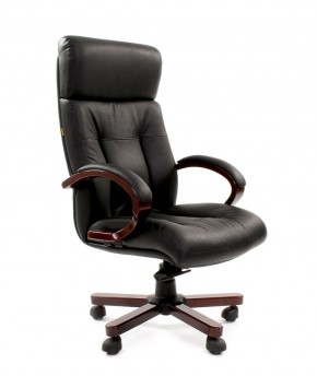 Кресло для руководителя CHAIRMAN  421 (Натуральная кожа) Черное в Тавде - tavda.mebel-74.com | фото