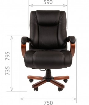 Кресло для руководителя CHAIRMAN  503 (Кожа) Черное в Тавде - tavda.mebel-74.com | фото