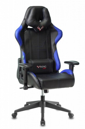Кресло игровое Бюрократ VIKING 5 AERO BLUE черный/синий в Тавде - tavda.mebel-74.com | фото