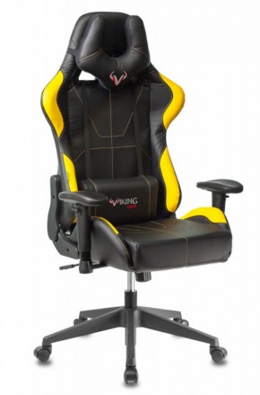 Кресло игровое Бюрократ VIKING 5 AERO YELLOW черный/желтый в Тавде - tavda.mebel-74.com | фото
