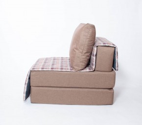 Кресло-кровать бескаркасное Харви (коричневый-квадро беж) в Тавде - tavda.mebel-74.com | фото