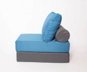 Кресло-кровать-пуф бескаркасное Прайм (синий-графит (Ф)) в Тавде - tavda.mebel-74.com | фото