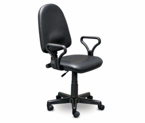 Кресло офисное Престиж+ (черный кожзам PV-1) г/п 140/ПВМ/ гольф в Тавде - tavda.mebel-74.com | фото