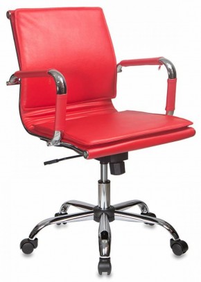 Кресло руководителя Бюрократ CH-993-LOW/RED красный в Тавде - tavda.mebel-74.com | фото