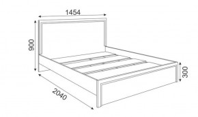 Кровать 1.4 М16 Стандарт с настилом Беатрис (Орех гепланкт) в Тавде - tavda.mebel-74.com | фото