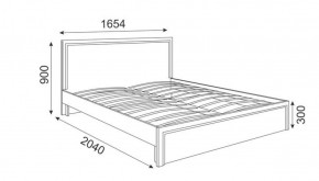 Кровать 1.6 М07 Стандарт с основанием Беатрис (Орех гепланкт) в Тавде - tavda.mebel-74.com | фото