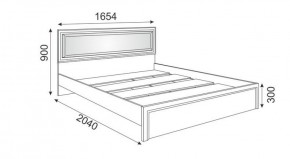 Кровать 1.6 М09 с мягкой спинкой и настилом Беатрис (Орех гепланкт) в Тавде - tavda.mebel-74.com | фото
