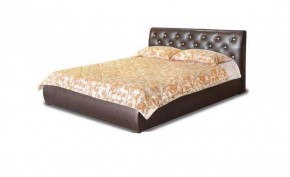 Кровать 1600 Флоренция в к/з "Классик 307 коричневый" (серия Норма) + основание + опоры в Тавде - tavda.mebel-74.com | фото