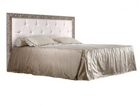 Кровать 2-х спальная(1,4 м) Тиффани штрих-лак/серебро с мягким изголовьем с подъемным механизмом (ТФКР140-2[3]) в Тавде - tavda.mebel-74.com | фото