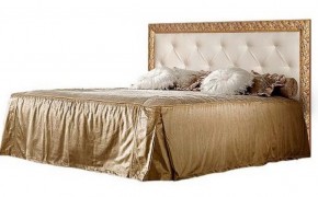 Кровать 2-х спальная (1,4 м) Тиффани штрих-лак/золото с мягким изголовьем (ТФКР140-2) в Тавде - tavda.mebel-74.com | фото
