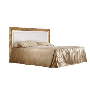 Кровать 2-х спальная (1,4 м)Тиффани штрих-лак/золото с подъемным механизмом (ТФКР140-2[7]) в Тавде - tavda.mebel-74.com | фото