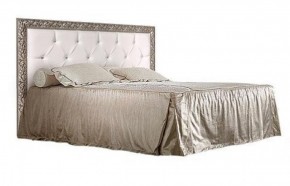 Кровать 2-х спальная(1,6 м)Тиффани Premium черная/серебро с мягким элементом со стразами с подъемным механизмом (ТФКР-2[3][7](П) в Тавде - tavda.mebel-74.com | фото