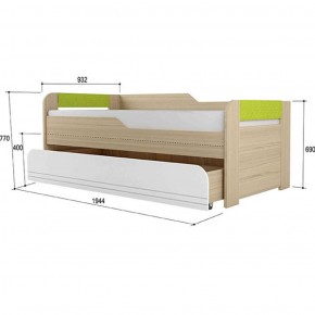 Кровать двухуровневая + подлокотники Стиль № 900.1 NEW (туя светлая/лайм) в Тавде - tavda.mebel-74.com | фото