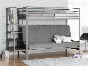 Кровать двухъярусная с диваном "Мадлен-3" (Серый/Серый) в Тавде - tavda.mebel-74.com | фото