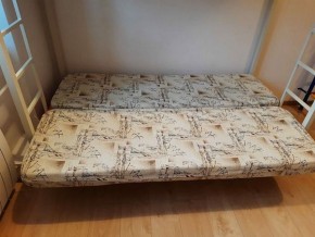 Кровать двухъярусная с диваном "Мадлен" (Коричневый/Бежевый) в Тавде - tavda.mebel-74.com | фото