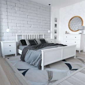 Кровать Ф-156.02 двухспальная 160х200 из массива сосны, цвет белый в Тавде - tavda.mebel-74.com | фото