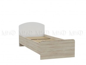 МАРТИНА Кровать 800 с настилом ЛДСП (Белый глянец/дуб сонома) в Тавде - tavda.mebel-74.com | фото